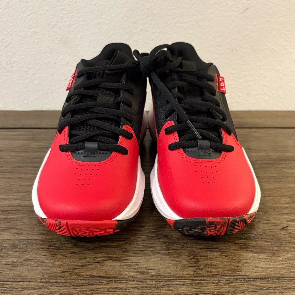 NEW [Under Armour] Lockdown 7 Black/Red/White Athletic Sneakers Shoes Youth 3.5 - Picture 6 of 12
